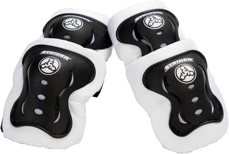 STRIDER Elbow & Knee Pads, Black - Easy to Attach - Durable & Washable - For Kids 18 Months to 5 Years Old - Image 1